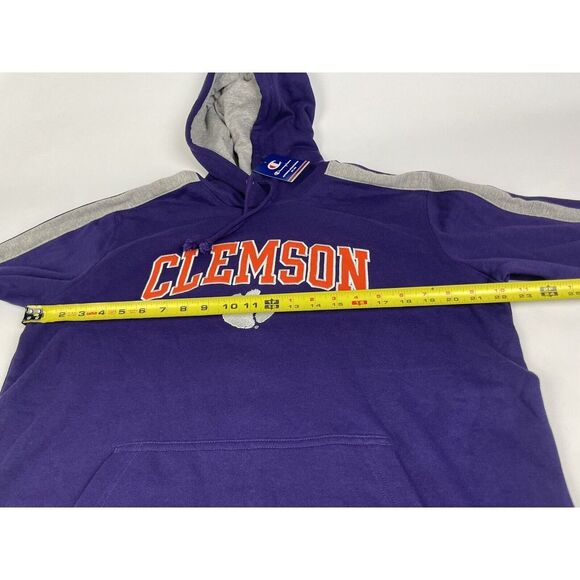 Clemson Tigers Champion Purple and Gray Hoodie Men’s Large - Picture 3 of 8